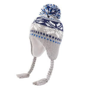 Toddler Boys Girls Beanie Hat Fleece Lined Knit Kids Hat with Ear Flaps Warm Winter Hat Acrylic Watch Hat