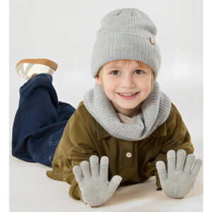 Kids Winter Hat Gloves Scarf Set: Warm Fleece Lined Beanie Hat Knit Gloves & Neck Warmer for Boys and Girls Ages 2-8